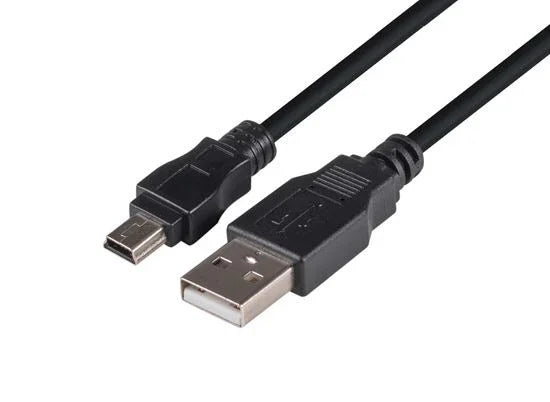 DYNAMIX 2m USB 2.0 Mini-B (5-pin) Male to USB-A Male Connectors. - LX2001 - Homewares, Outdoor, Phone Accessories, Cases, Speakers, Headphones + More -