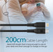 PROMATE 2m 20W PD USB-C to Lightning Charge & Sync Cable. For Apple iPhone, iPad
