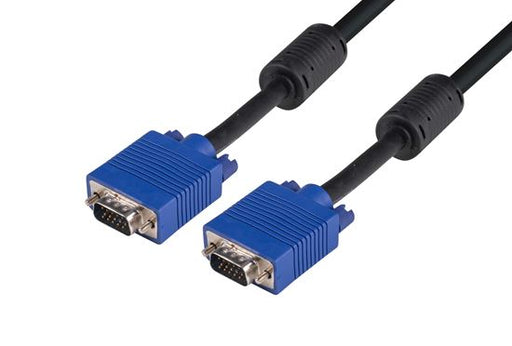 DYNAMIX 1m VESA DDC1 & DDC2 VGA Male/Male Cable - Moulded Black