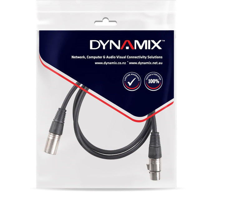 DYNAMIX 2m XLR 3-Pin Male to Female Balanced Audio Cable