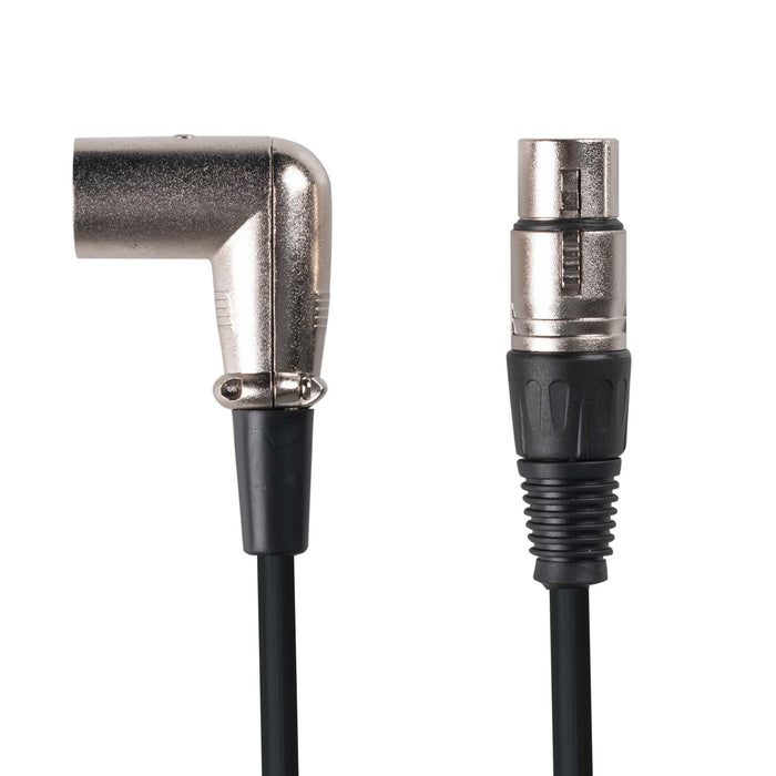 DYNAMIX 2m XLR 3-Pin Right Angled Male to 3-Pin Female Balanced Audio Cable