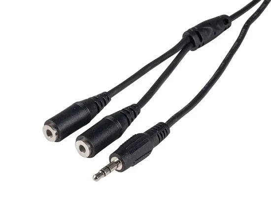 DYNAMIX 2M Stereo Y Cable 3.5mm Plugs - LX2001 - Homewares, Outdoor, Phone Accessories, Cases, Speakers, Headphones + More -