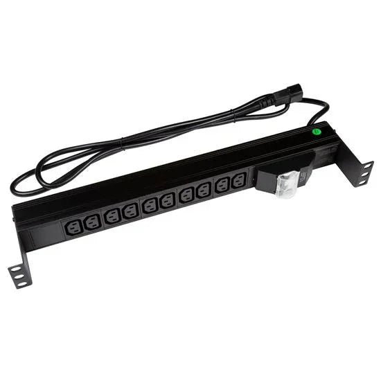 DYNAMIX 10 Outlet Horizontal Power Rail (10A IEC C13) with 6KA C-Curve Circuit B - LX2001 - Homewares, Outdoor, Phone Accessories, Cases, Speakers, Headphones + More -