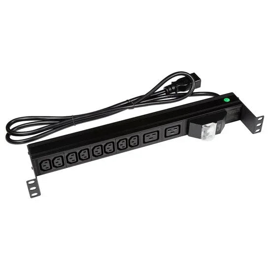 DYNAMIX 10 Outlet Horizontal Power Rail (8x 10A IEC C13 & 2x 16A IEC C19). with - LX2001 - Homewares, Outdoor, Phone Accessories, Cases, Speakers, Headphones + More -