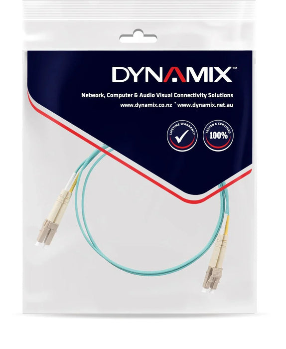 DYNAMIX 0.5M 50u LC/LC OM3 Fibre Lead (Duplex, Multimode) Aqua LSZH Jacket - LX2001 - Homewares, Outdoor, Phone Accessories, Cases, Speakers, Headphones + More -