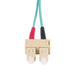 DYNAMIX 15M 50u SC/SC OM3 Fibre Lead (Duplex, Multimode) Aqua LSZH Jacket
