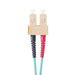 DYNAMIX 15M 50u SC/SC OM3 Fibre Lead (Duplex, Multimode) Aqua LSZH Jacket