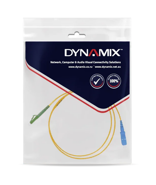 DYNAMIX 2M 9u LC APC/SC Simplex Single Mode G657A1 Bend Insensitive Fibre Lead - LX2001 - Homewares, Outdoor, Phone Accessories, Cases, Speakers, Headphones + More -