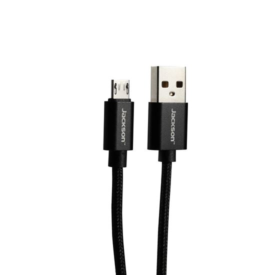 JACKSON 1.5m USB to Micro USB Sync & Charge Cable Braided Cable Black