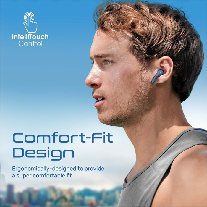PROMATE In-Ear HD Bluetooth Earbuds with Intellitouch and 350mAh Charging Case.