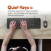 PROMATE Compact Wired Keyboard and Mouse Combo. Full Sized Low Profile Keyboard