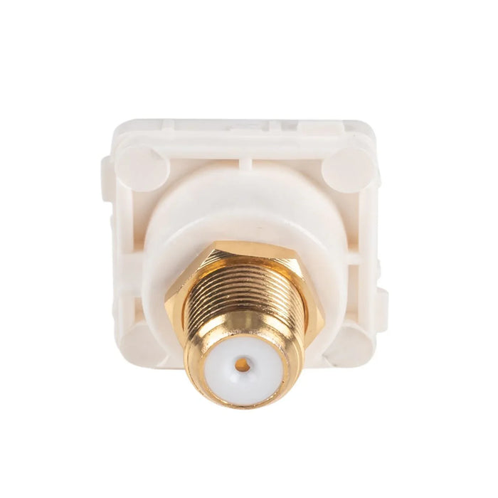 AMDEX White RCA to F Connector. Gold Plated - LX2001 - Homewares, Outdoor, Phone Accessories, Cases, Speakers, Headphones + More -