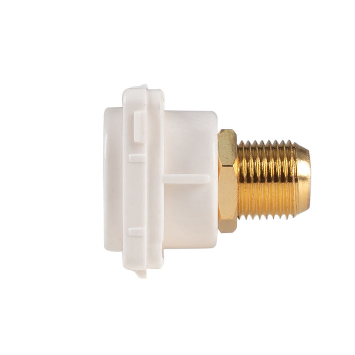 AMDEX White RCA to F Connector. Gold Plated