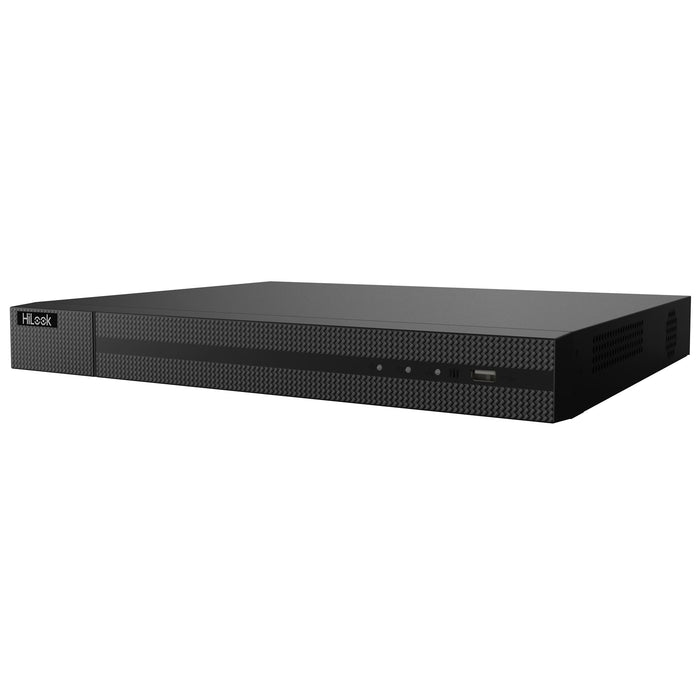 HILOOK 16-Channel 1U PoE 4K NVR with up to 8MP Recording & 4TB HDD. Supports H.2