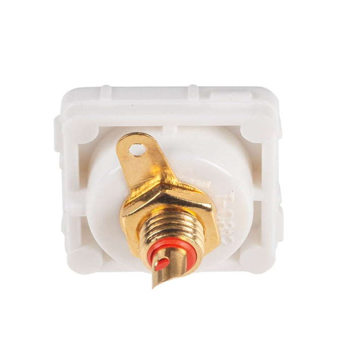 AMDEX Red RCA to Solder Connector. Gold Plated