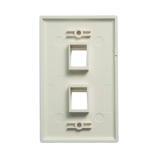 DYNAMIX Dual Port Face Plate for RJ45 110 Keystone Jacks