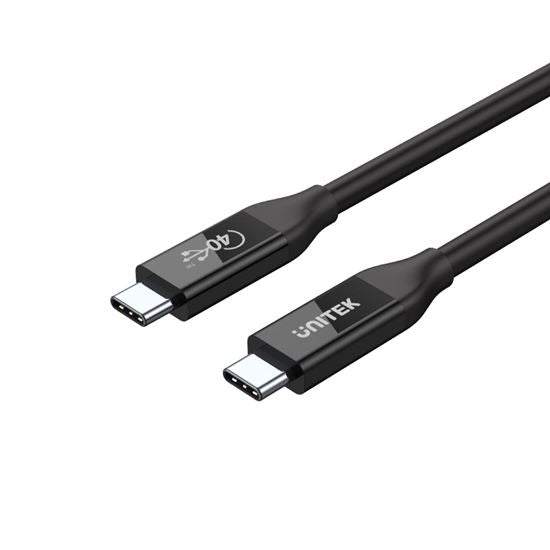 UNITEK 0.8m USB-C to USB-C 4.0 Cable. Supports up to 40Gbps Transfer Rate, 100W