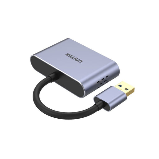 UNITEK USB-A to HDMI 2.0 & VGA Adapter with Dual Monitor Support. Screen Res up