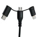 JACKSON 1m MFi Certified Sync & Charge Cable Micro USB USB-C Lightning Black - LX2001 - Homewares, Outdoor, Phone Accessories, Cases, Speakers, Headphones + More -