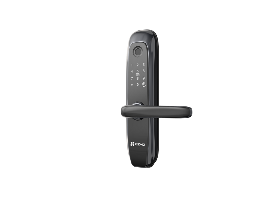EZVIZ Smart Fingerprint Door Lock with Real-Time Mobile Alerts. Includes 4 Unloc