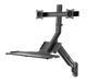 BRATECK 17-27" Wall Mount Dual Monitor Gas Spring Sit-Stand Workstation. Folding