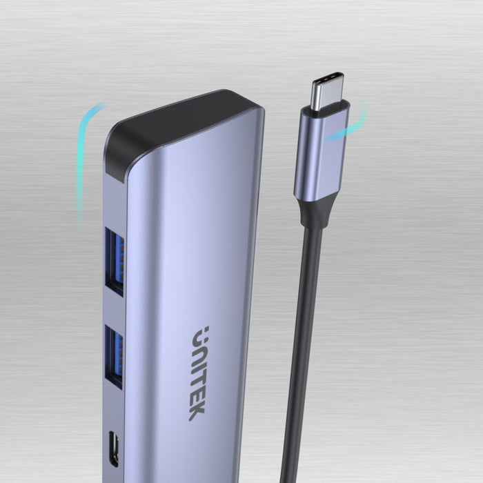 UNITEK 4-in-1 Multi Port Hub with USB-C Connector. Includes 2 x USB-C & 2 x USB