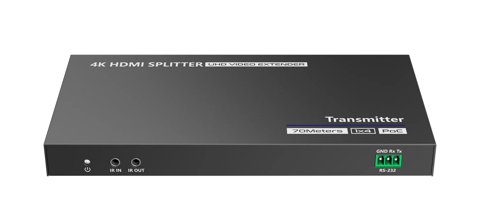 LENKENG 1-In-4-Out 4K@30Hz HDMI Extender. 1x HDMI in & 4x RJ45 out. Compatible w - LX2001 - Homewares, Outdoor, Phone Accessories, Cases, Speakers, Headphones + More -