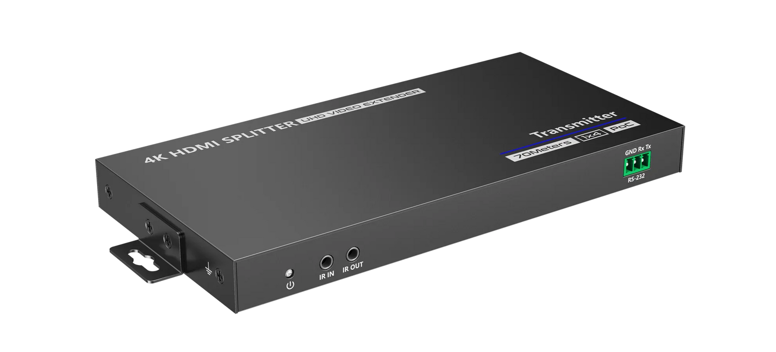 LENKENG 1-In-4-Out 4K@30Hz HDMI Extender. 1x HDMI in & 4x RJ45 out. Compatible w - LX2001 - Homewares, Outdoor, Phone Accessories, Cases, Speakers, Headphones + More -