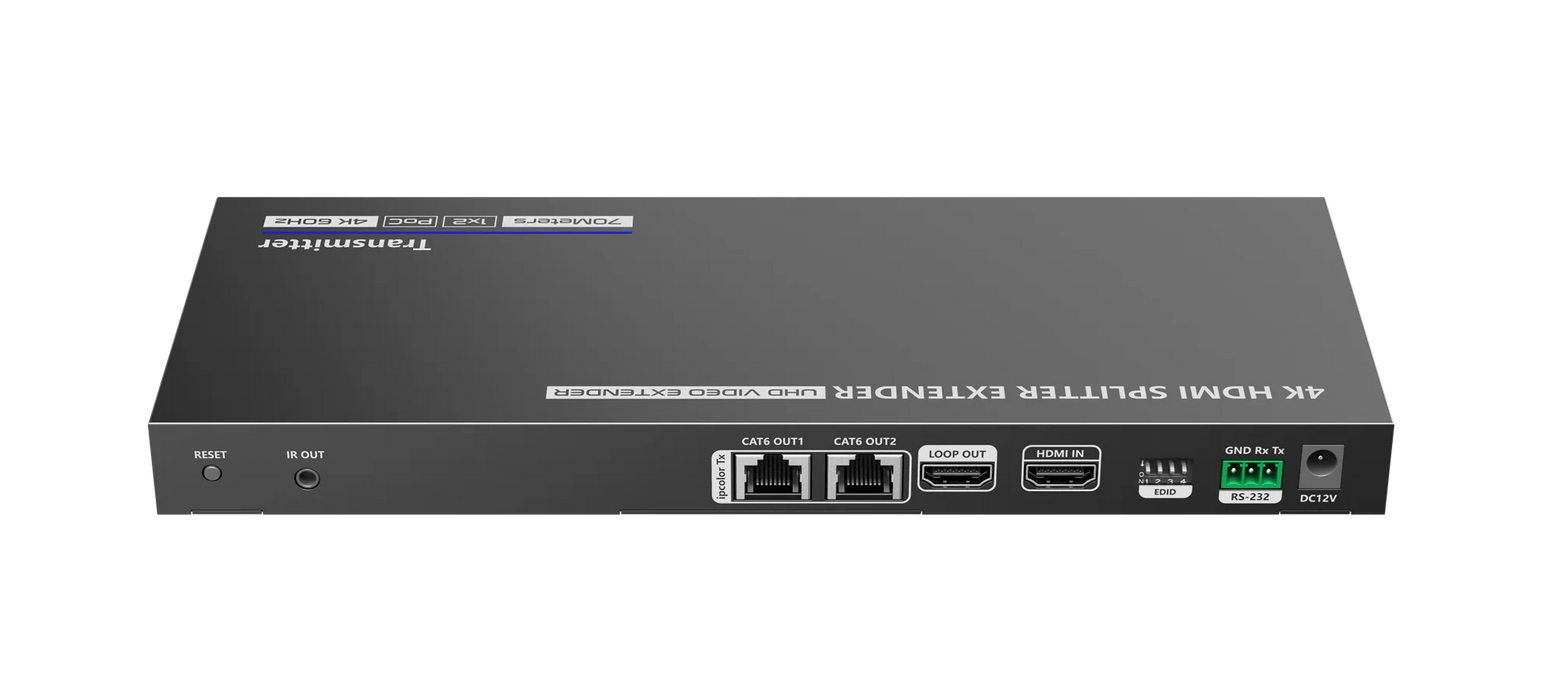 LENKENG 1-In-2-Out 4K@60Hz HDMI Extender. 1x HDMI in & 2x RJ45 out. Compatible w - LX2001 - Homewares, Outdoor, Phone Accessories, Cases, Speakers, Headphones + More -