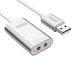 UNITEK USB-A To Stereo Audio Converter in Aluminium Housing. Supports DAC & ADC