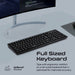 PROMATE Full Size Wireless Keyboard and Mouse. Spillproof Ergonomic Design. Buil