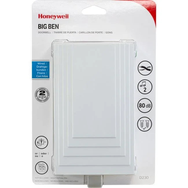 HONEYWELL Big Ben Classic Doorbell with Built-in Transformer. Wired, 2 Tune Opti - LX2001 - Homewares, Outdoor, Phone Accessories, Cases, Speakers, Headphones + More -