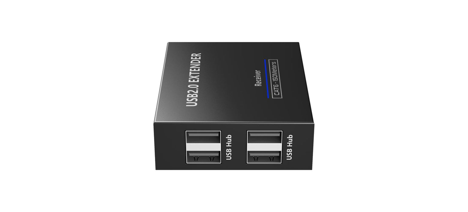 LENKENG 4-Port USB-A Extender Over Cat5e/6/7 Network Cable. Extend up to 150m (C