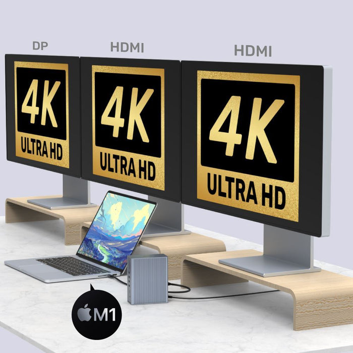 UNITEK 15-in-1 Multi-Port Hub with Support for MST Triple Monitor Includes 6x US