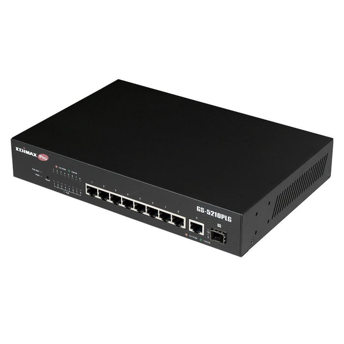 EDIMAX 10-Port Gigabit PoE+ Web Smart Switch with 1x SFP Port. Supports PoE+ up