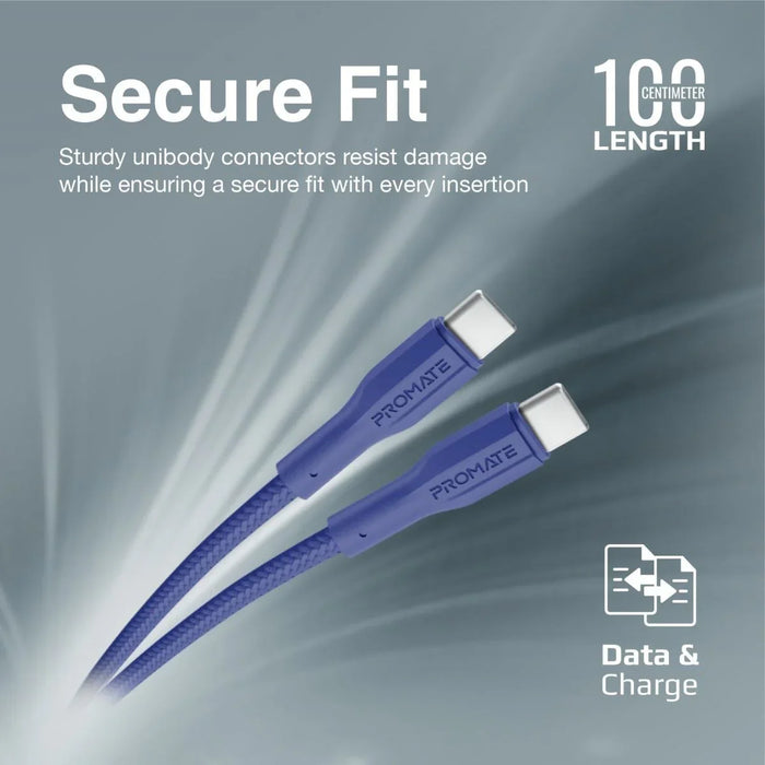 PROMATE 1M USB-C to USB-C Super Flexible Cable. Supports 2A Charging & 480Mbps D - LX2001 - Homewares, Outdoor, Phone Accessories, Cases, Speakers, Headphones + More -