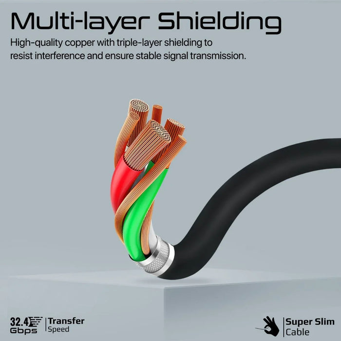 PROMATE 1.2m 1.4 DisplayPort Cable. Supports HD up to 8K@60Hz. Supports 32.4Gbps - LX2001 - Homewares, Outdoor, Phone Accessories, Cases, Speakers, Headphones + More -