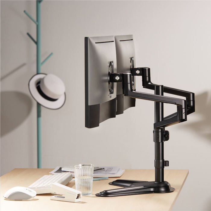 BRATECK 17"-32" Dual  Arm Premium Articulating Monitor Stand. Arm Extension 447m