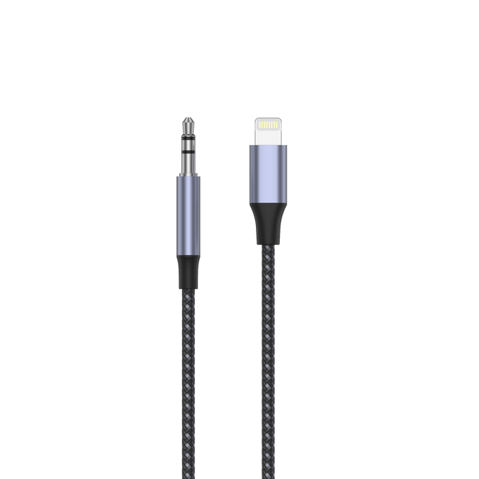 UNITEK  1M, Lightning to 3.5mm Male Aux Cable. Support Hi-Fi Audio Space Grey