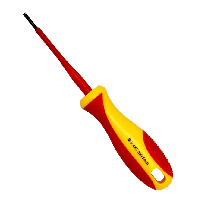 GOLDTOOL 75mm Electrical Insulated VDE Screwdriver. Tested to 1000 Volts AC. (0.