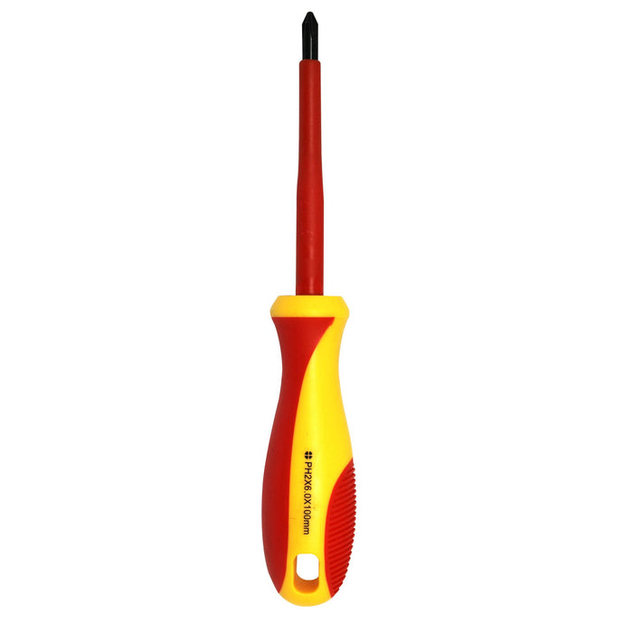 GOLDTOOL 100mm Electrical Insulated VDE Screwdriver. Tested to 1000 Volts AC. (P