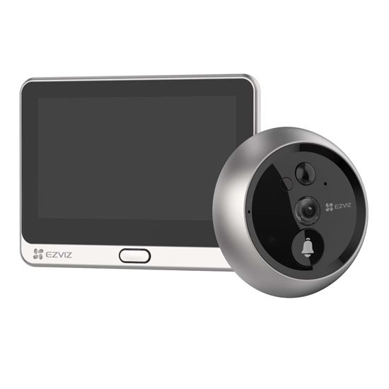 EZVIZ Wire-Free Smart Video 1080P Doorbell & Door Viewer with 4.3" Colour View S
