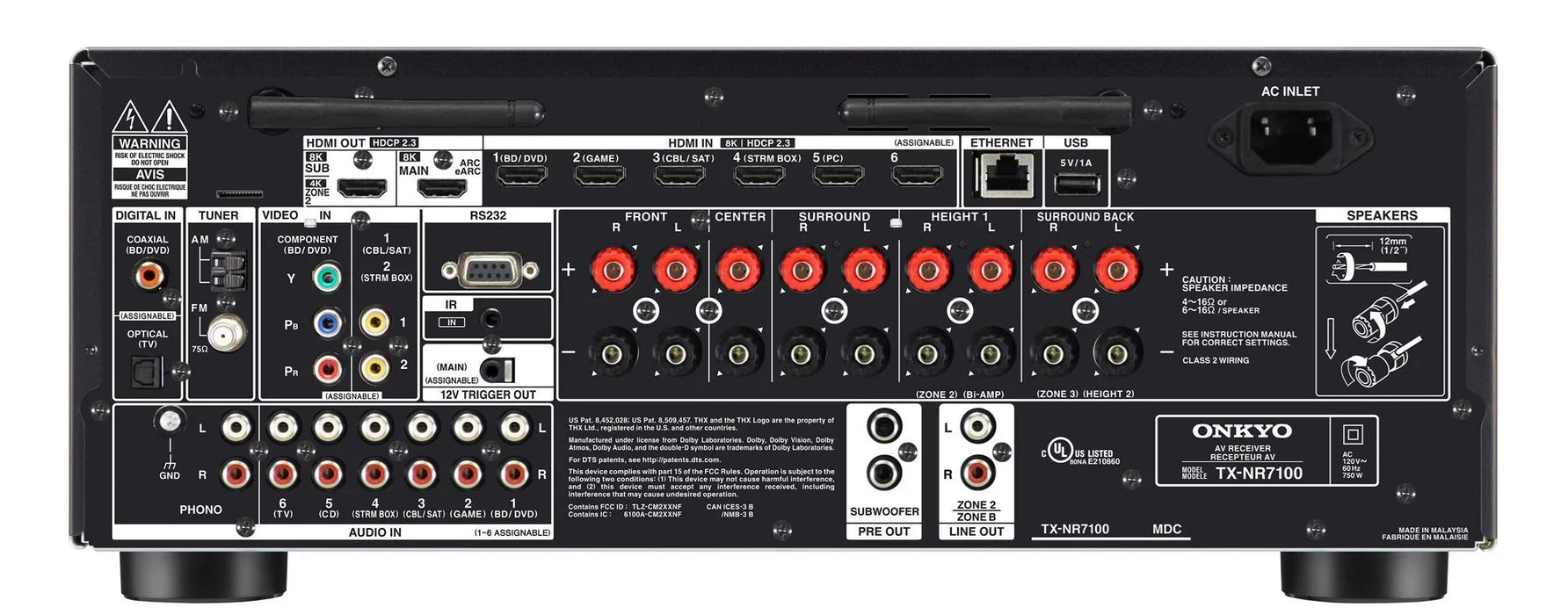 ONKYO 9.2 CH Home theatre receiver. 3 Audio zones with 2 zones HDMI. Main HDMI o - LX2001 - Homewares, Outdoor, Phone Accessories, Cases, Speakers, Headphones + More -