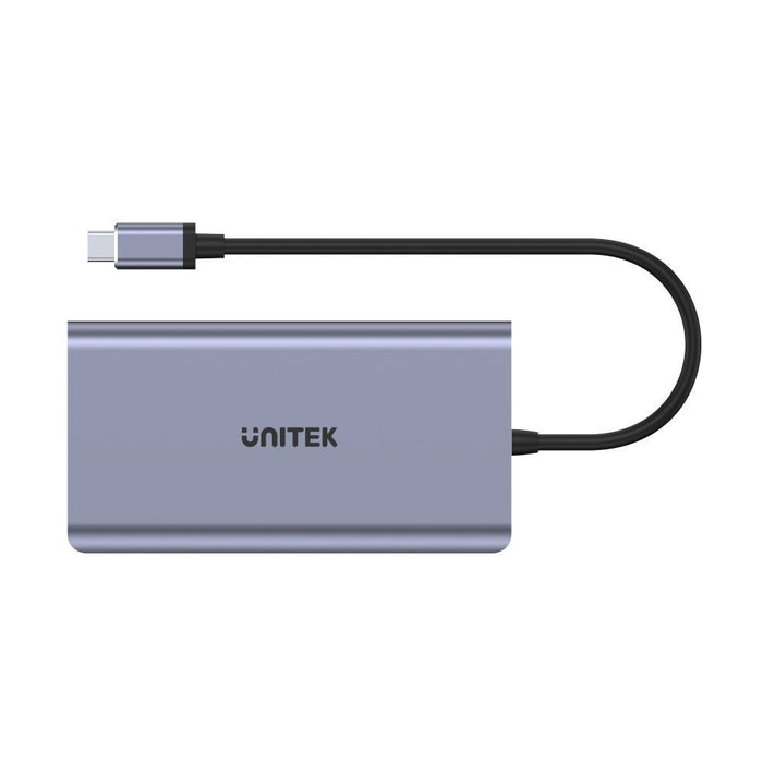 UNITEK 8-in-1 Multi-Port Hub with USB-C Connector. Supports PD100W & Includes 2x