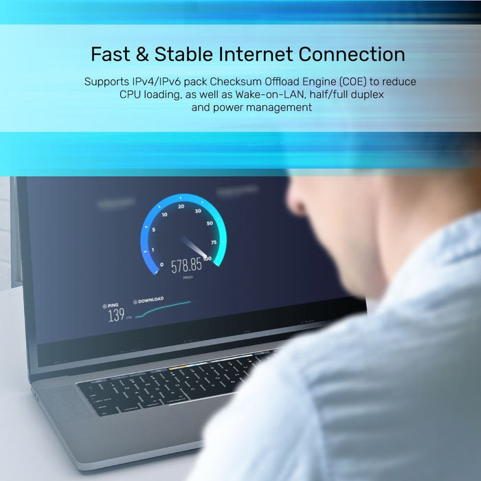 UNITEK 8-in-1 Multi-Port Hub with USB-C Connector. Supports PD100W & Includes 2x