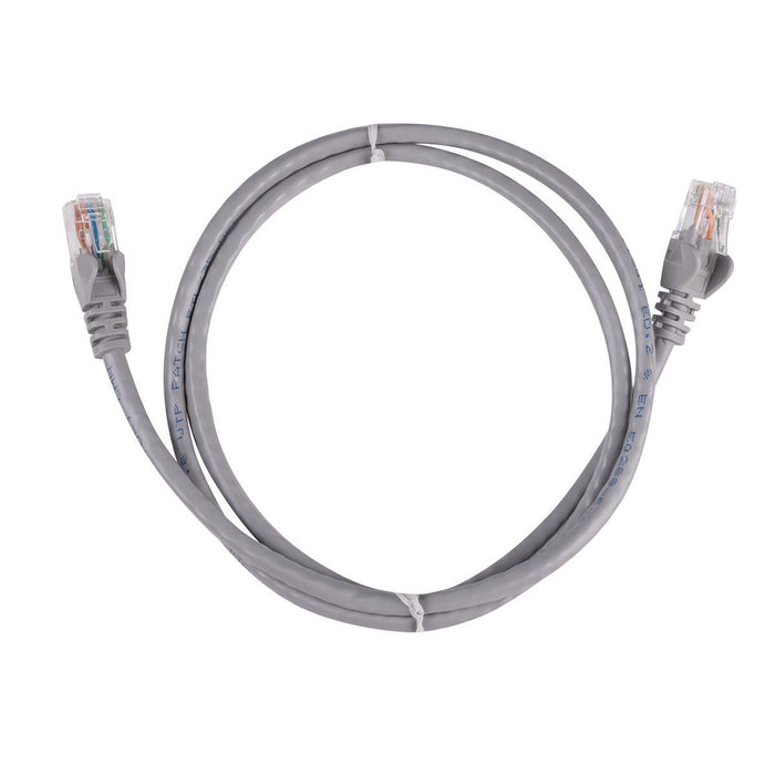 DYNAMIX 1m Cat6 Grey UTP Patch Lead (T568A Specification) 250MHz 24AWG