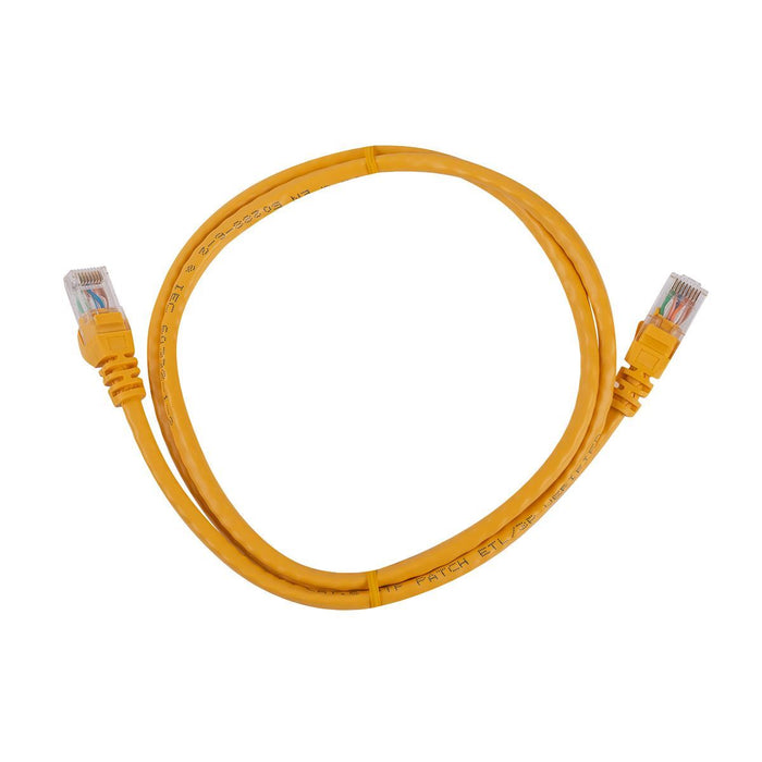 DYNAMIX 15m Cat6 Yellow UTP Patch Lead (T568A Specification) 250MHz 24AWG Slimli