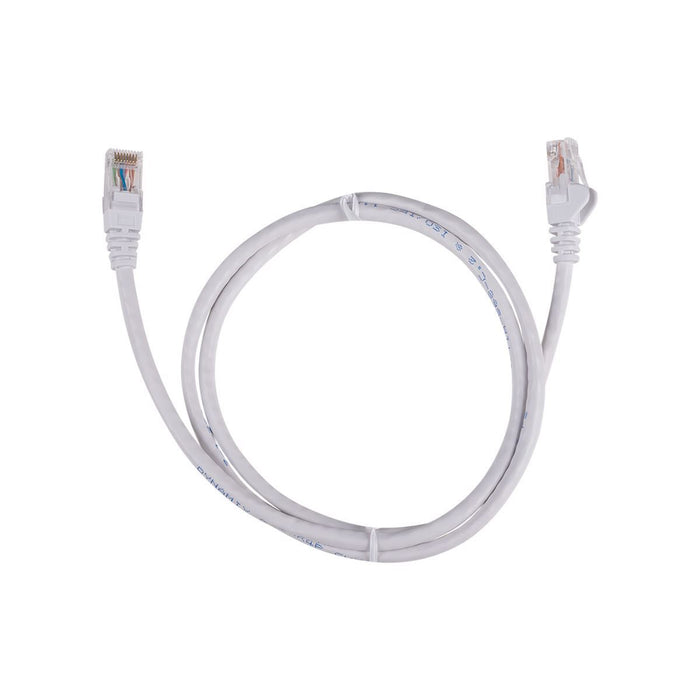 DYNAMIX 1m Cat6 White UTP Patch Lead (T568A Specification) 250MHz 24AWG Slimline