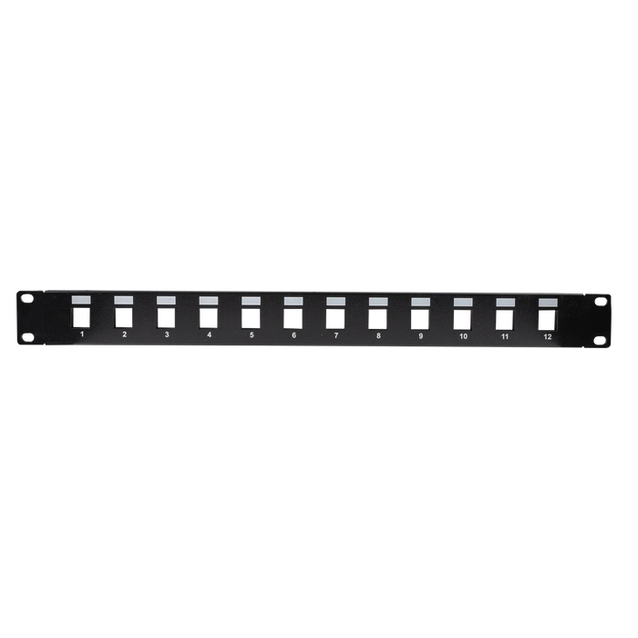DYNAMIX 19'' 12 Port Unloaded Patch Panel Keystone Inserts, 1RU *REQUIRES SLIMLI - LX2001 - Homewares, Outdoor, Phone Accessories, Cases, Speakers, Headphones + More -