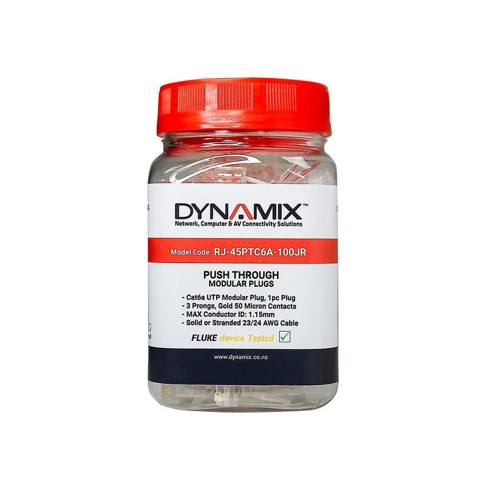 DYNAMIX Cat6/6A UTP push through plug, 3 prong,50 u" 100pc pack. For solid & str - LX2001 - Homewares, Outdoor, Phone Accessories, Cases, Speakers, Headphones + More -